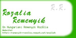 rozalia remenyik business card